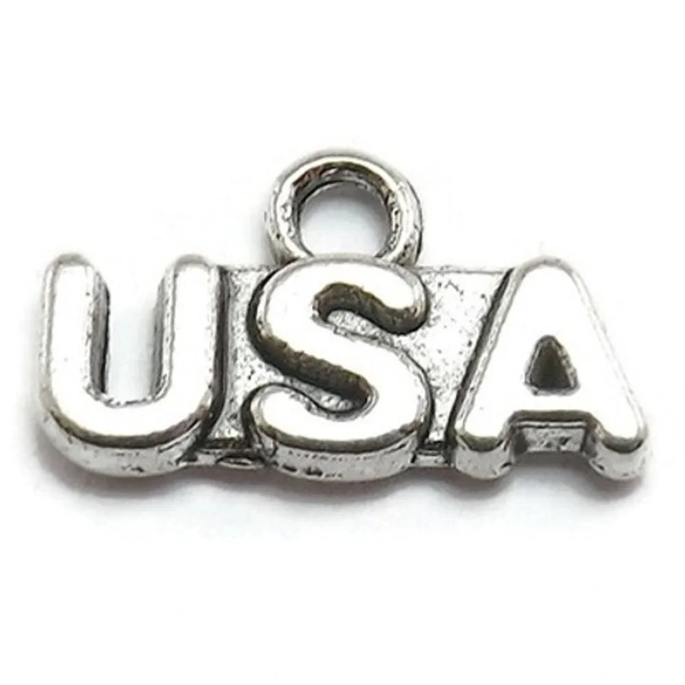 16pcs USA Charms, patriotic,‎ jewelry making supplies
